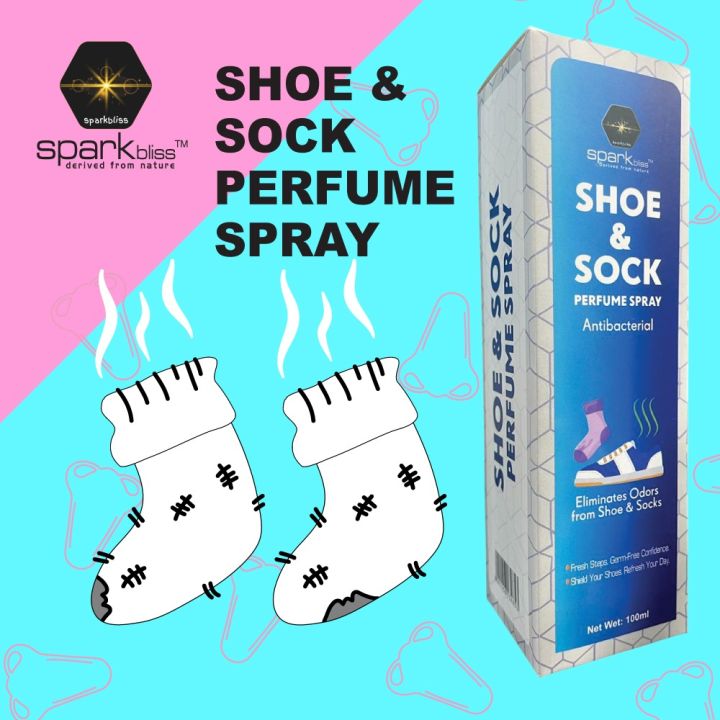 Sparkbliss Shoes & socks Deodorant Sneaker Deodorizer Ocean Mist Antibacterial Shield Spray for removing bad smell-100ml