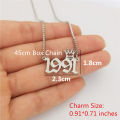 【Daily Necessities For Anyone Store】1992 1993 1994 1995 1996 1997 1998 1999 2000 Year Necklace Crown Charm English Number Date Necklaces BFF Gift. 