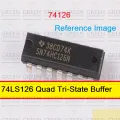 2pcs 74126 SN74HC126N 74HC126 74LS126 Tri State Buffer Dual In Package DIP 14 Pin IC. 
