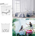 Mosquito Net Bedroom Luxurious Four-Door Fit King and Queen Double Beds Netting Elegant Green Netting Bedroom Decor Canopy.