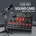 External Sound Card Clear V8s Mobile Phone Microphone Webcast Live Sound Card External Usb For Mobile Computer Audio Interface.