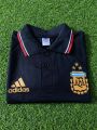 3 star Argentina black polo t shirt. 