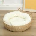 Cat Bed Basket Kennel Round Cat Scratch Mat for Small Dogs Large Cats Kitten 45cmx15cm. 