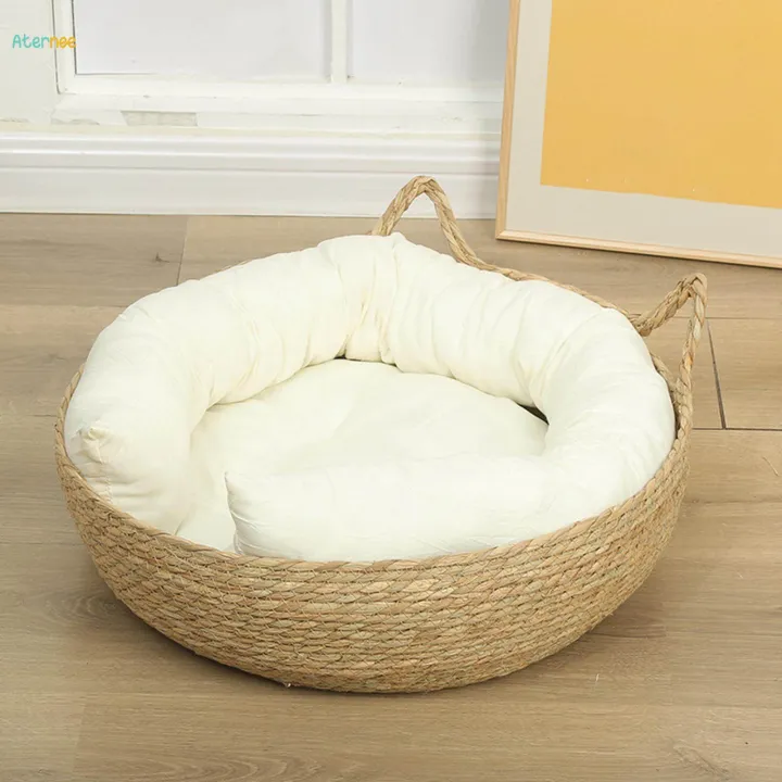 Cat%20Bed%20Basket%20Kennel%20Round%20Cat%20Scratch%20Mat%20for%20Small%20Dogs%20Large%20Cats%20Kitten%2045cmx15cm%20-%20Image%207