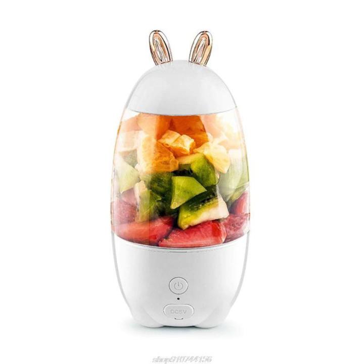 330ml Portable Mini USB Rechargeable Electric Juicer Bottle Cup Fruit Blender Mixer Rabbit Shape Jy23 21 Dropship
