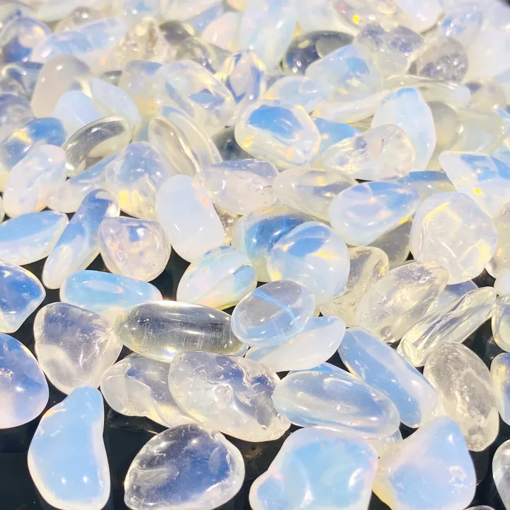 1pack 50/100g Natural Gemstone Opalite Gravel Crafts Healing Tumbled Stones Bulk Crystal Healing Stone Crystal Chips
