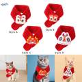 Chinese New Year Pet Scarf Cat Knitted Scarf for Cats Kitten.