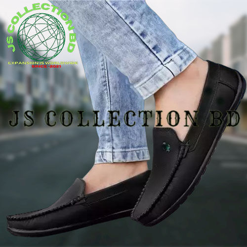 JS Collection JS-153 And Exclusive Black Driver Club Leather Loafer Men\'s Y- 2023 - Loafer For Men