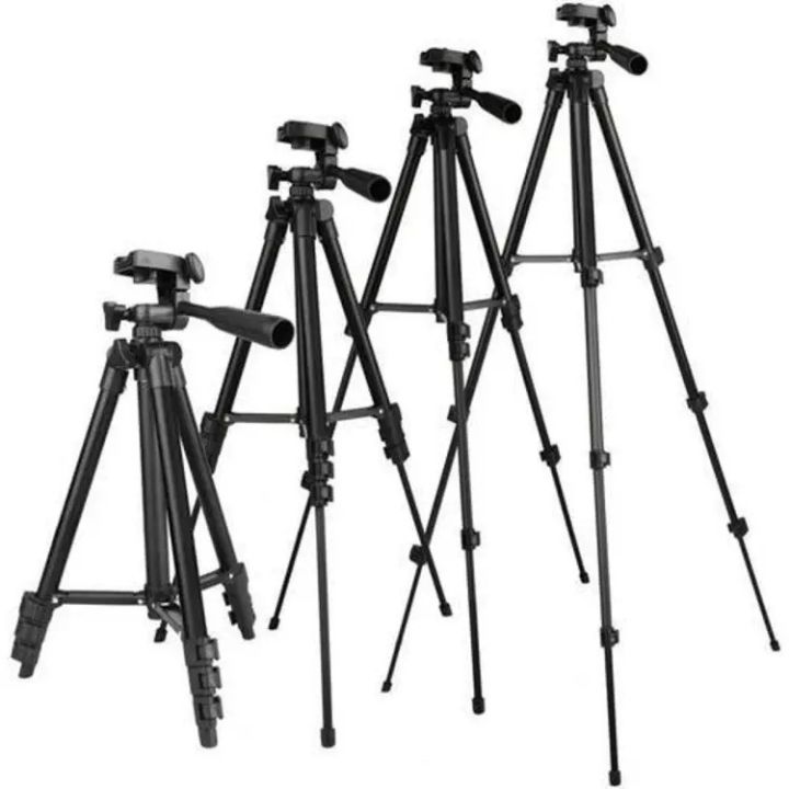 3120 Aluminum Alloy Tripod For Camera & Mobile - Black