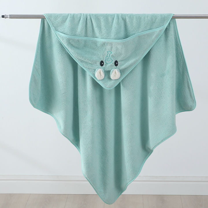 In Stock Children's Bags Quilt Bathrobe Baby Swaddling Quilt Super Strong Absorbent Coral Fleece Baby's Bath Towel Cloak Hooded Towel Blanket