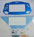 Motorcycle dashboard cover with screen protector for gixxer fi abs or bike meter cover- silver/ blue.