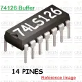 2pcs 74126 SN74HC126N 74HC126 74LS126 Tri State Buffer Dual In Package DIP 14 Pin IC. 