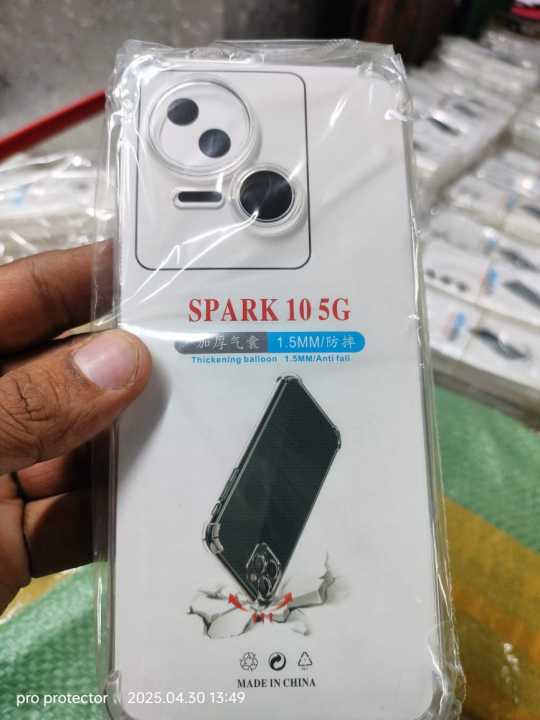 Tecno%20Spark%2010%205G%20Premium%20Silicone%20Case%20Crystal%20Clear%20Soft%20TPU%20Ultra-Thin%20Transparent%20Flexible%20Protective%20Mobile%20Phone%20Back%20Cover%20-%20Image%203