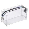 Clear Pencil Case, Large Transparent Plastic Pen Pencil Bag Makeup Pouch Travel Cosmetic Bag,School Supplies for Teenage Boys Girls Women.