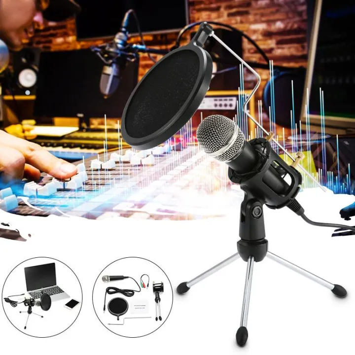 NASUM Condenser Microphone NASUM Portable Mini Recording Microphone 3.5mm Plug & Play Home Studio Microphones for Online Chatting/ Cellphone/ / Laptops/ YouTube -