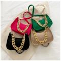 Trendy Women's Shoulder Bag Elegant Brand Clutch Purse Luxury Brand Clutch Purse Fashion Women's Shoulder Tote Retro Green Felt Handbags. 