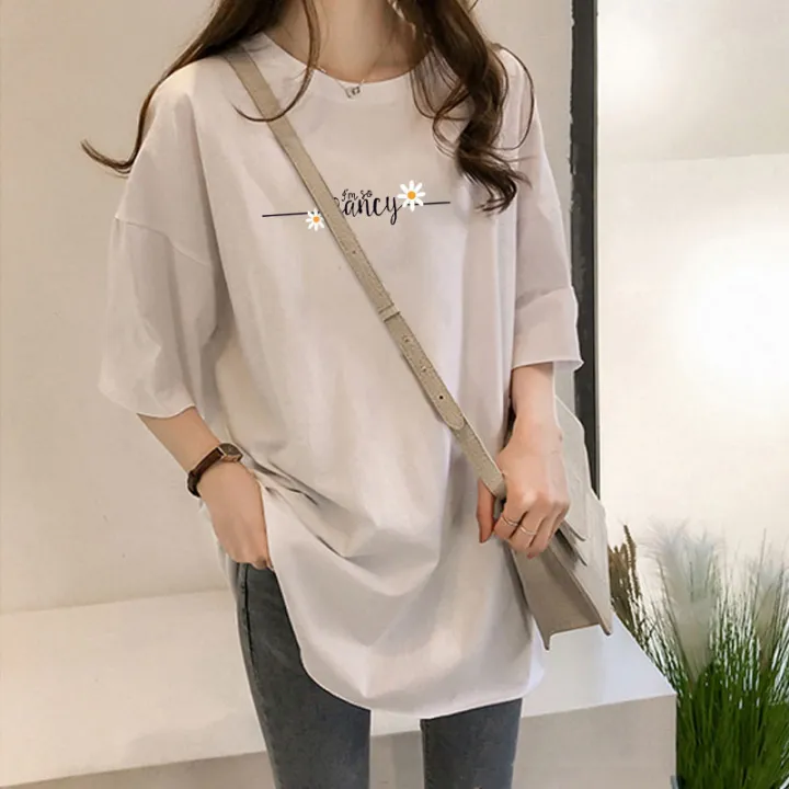 Lazy%20Solid%20Color%20T%20T-shirt%20Women's%20Summer%20Loose%20Mid-Length%20European%20Goods%20Large%20Green,%20Half-Sleeve%20T-shirt%20Bottom%20Disappear%20Clothes%20-%20Image%202