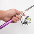 Outdoor Stream Portable Pocket Telescopic Mini Fishing Rod Pole With Reel Wheel Creek. 