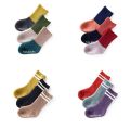 5Pcs/lot Kids Sock Cotton Children's Keep Warm Stripe High Tube Socks For Boys Girl New Born Floor Kid Sock Autumn Winter Socks. 