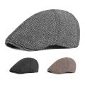 British Style Beret Men's Cap Literary Retro Korean Fashion Striped Octagonal Newsboy Hats For Men And Women. 