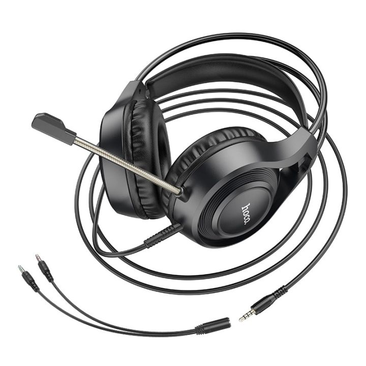 Hoco%20W106%20Tiger%20Gaming%20Over%20The%20Ear%20Headphones%20for%20Desktop,%20Mobile,%20Laptop%20%7C%2050mm%20Drivers%20%7C%202-in-1%20Adapter%20Wired%20Gaming%20Headphone%20-%20Image%202
