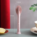 Three-in-one Environmentally Travel picnic Friendly Wheat Straw Tableware Sustainable Knife fork spoon three in one portable 1 set.