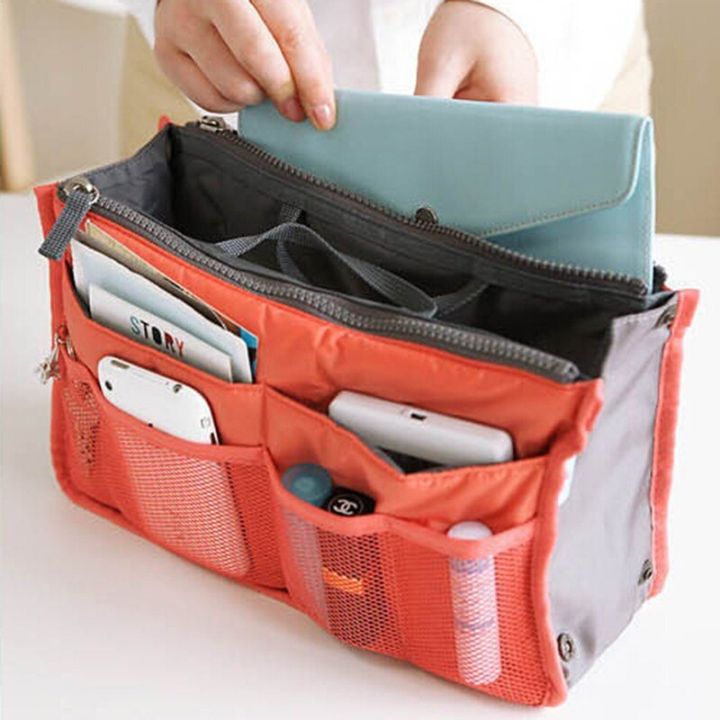 Travel Organizer Bag Folding Insert Make up Hand bag Storage Bags Tote Cosmetic Bags Makeup Bag