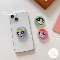 INS Cute Cartoon Bear Flower Phone Grip Tok Griptok Korea Holder Ring for Mobile Phone Universal Accessories Lovely Smile Phone Stand Holder. 
