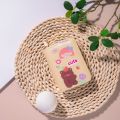 Cute Pink Bear Organ Card Bag PU Leather Wallet Cartoon Business Card Case Credit Card Holder Mini Coin Purse Zipper Clutch Bag N.W-6.