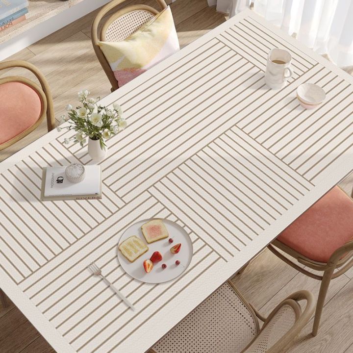 Modern Simple Line Waterproof and Oil-Proof Mat Household Disposable and Easy to Care Dining Table Cushion Can Be Cut and Cleaned Table Mat