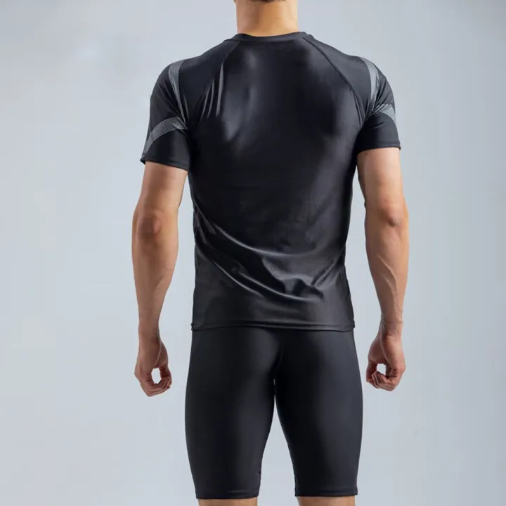Elegantstunning%20Men%20Swimming%20Suit%20Short%20Sleeve%20Quick%20Dry%20Upf%2050+%20Sunscreen%20Swimsuit%20For%20Diving%20Surfing%20-%20Image%204