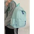 Solid Color Muji Simplicity All-Matching Schoolbag Female Korean StyleinsFresh Girl Backpack Japanese College Students' Backpack.
