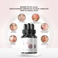 Lilac Brightening Serum with 2% Alpha Arbutin and 1% Kojic.