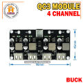 USB 4Channel QC3.0 QC2.0 DC-DC Buck Converter Charging Step Down Module 6-32V 9V 12V 24V to Fast Quick Charger Circuit Board 5V. 