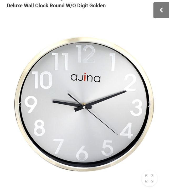 Deluxe%20Wall%20Clock%20Round%20W/O%20Digit%20Silver%20-%20Image%202