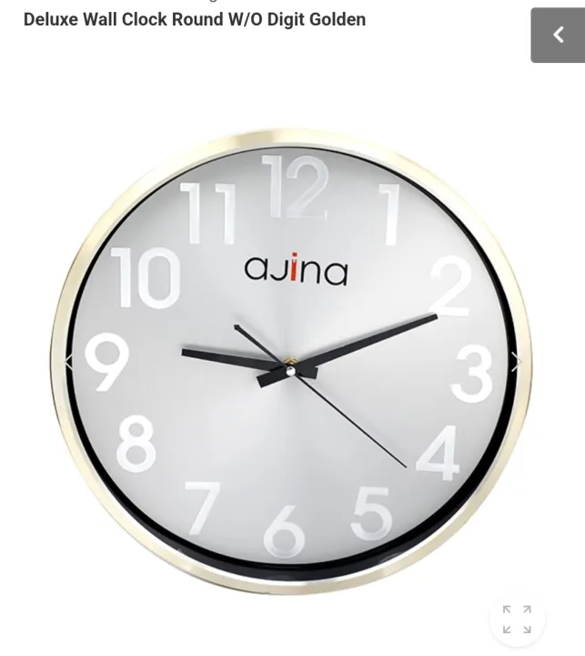 Deluxe%20Wall%20Clock%20Round%20W/O%20Digit%20Silver%20-%20Image%202