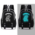 Anime Bleach Ichigo Kuro USB Port Backpack Luminous Book Bag Rucksack Student School Bag For Boys Girls Kids Travel Mochila. 