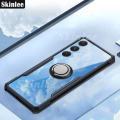 Phone Case for Samsung Galaxy A24 Back Cover Hard Clear Transparent Shockproof Handphone Cases Casing Hp for Samsung A24 4G Cover Cases Navigation Holder Ring Back Cover. 