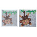 Rhinestone Painting Kit Shiny Cartoon Cute Monkey Pattern Simple Operation DIY 5D Art 17x17cm.