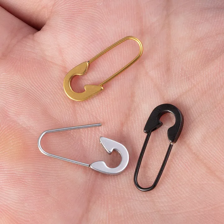 1/3pcs%20Punk%20Pin%20Earrings%20Paperclip%20Safety%20Stud%20Belly%20Button%20Ring%20Hoop%20Nose%20Piercing%20Tragus%20Helix%20Eyebrow%20Ring%20Body%20Jewelry%2016G%20-%20Image%206