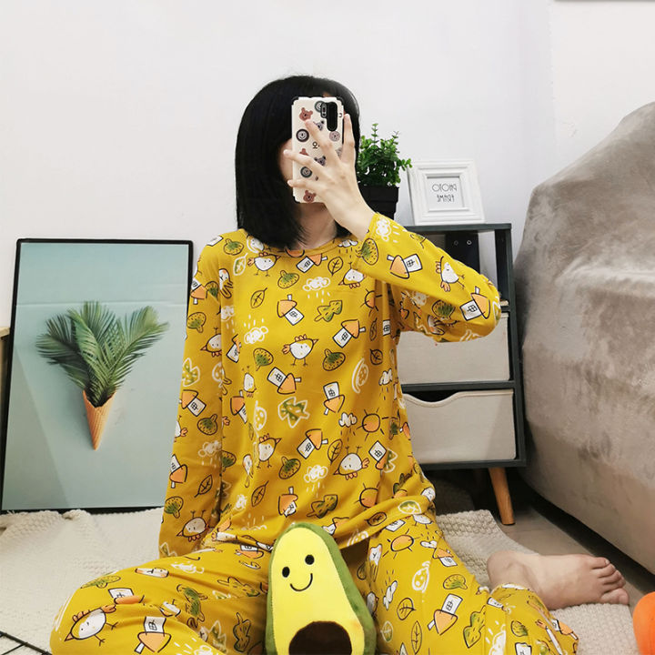 Wholesale%20Korean%20Pajamas%20Ladies%20Spring%20and%20Autumn%20Sweet%20and%20Cute%20Student%20Girl%20Loungewear%20Long%20Sleeves%20and%20Pants%20Ladies%20Sets%20-%20Image%206