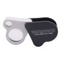 Foldable Diamond Jewelry Magnifying Glass Dual Lens 30X 50X Pocket Loupe Magnifier Magnifying Tools for Gems Jewelry Identifying.