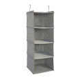 Hanging Closet Organizers 4-Shelf Fabric Closet Hanging Type Multi-Layer Storage Box.