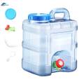 Portable Water Tank Water Storage Container Transparent Blue Versatile Lightweight Easily 10 Liters. 