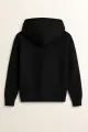 Solid black Color printed (bts) Hoodie 320 GSM Fully Cotton Fabrics Suitable for Women Girls Ladies Hoodie by Tajkiya Fashion. 