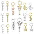1Pcs Butterfly Belly Button Piercing Heart Belly Piercing Clip on Umbilical Navel Faux Belly Cartilage Earring Clip.
