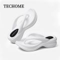 6CM Women Fashion High Heeled Slippers Summer Female Wedges Flip Flops Clip Thick Platform Sandals Beach Shoes Outdoor Slides.