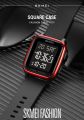 SKMEI 1858 Dual Time Plastic Strap Digital Watch for Men- Black & Red. 