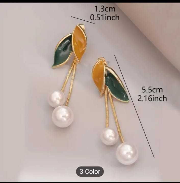Trendsetter%20-Leaf%20Exquisite%20Jewelry%20Lightweight%20Long%20Lasting%20Ear%20Studs%20for%20Dating%201%20Pair%20Women%20Stud%20Earrings%20-%20Image%205