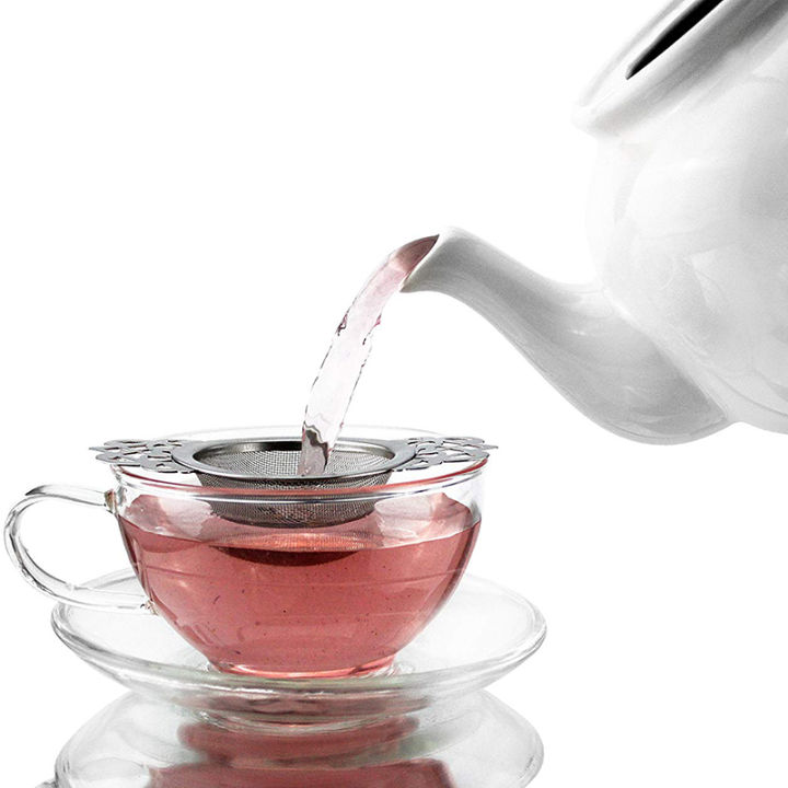 Tea%20Strainers%20with%20Drip%20Bowls%20(2-Pack);%20Elegant%20Stainless%20Steel%20Loose%20Leaf%20Tea%20Strainers%20Exquisite%20Product%20-%20Image%208